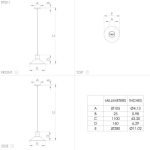 ABREOSA E27 1x28W IP20 FÜGGESZTÉK