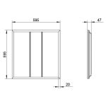 FILED-B 36W 4320LM 5700K IP20 DEKORATÍV SÜLLYESZTETT LED LÁMPATEST