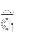 DLLED 20W 1640/1800/1800LM 3000/4000/6000K IP44 LED MÉLYSUGÁRZÓ