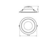 DLLED 28W 2300/2500/2500LM 3000/4000/6000K IP44 LED MÉLYSUGÁRZÓ