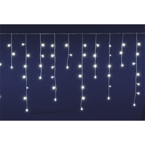 LED-es sorolható jégcsap fényfüggöny, 5 m, hidegfehér