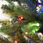 Műfenyő beépített LED világítással, valósághű, 180cm