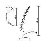 Műfenyő beépített LED világítással, 3D+2D tűlevelekkel, 150cm