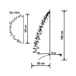 Műfenyő beépített LED világítással, 3D+2D tűlevelekkel, 180cm