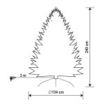 Műfenyő beépített LED világítással, 240 cm magas