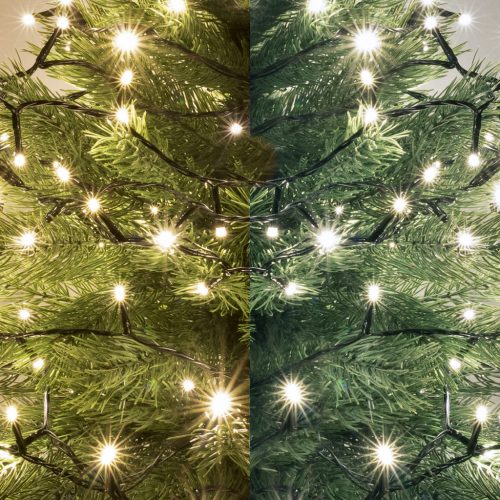 LED-es DUAL COLOR fényfüzér, melegfehér/hidegfehér