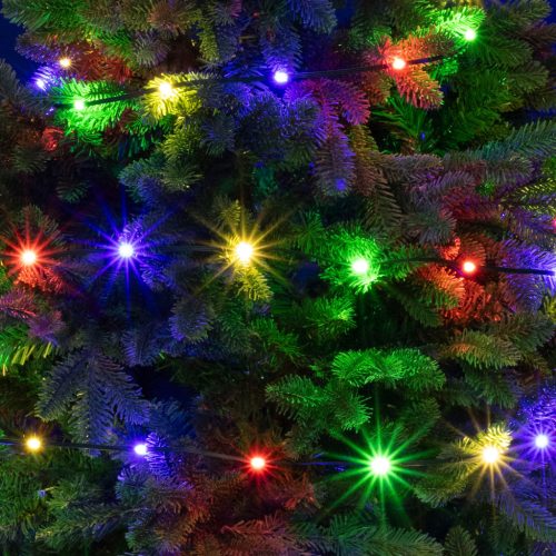 DOT LED-es fényfüzér, 30 m, színes